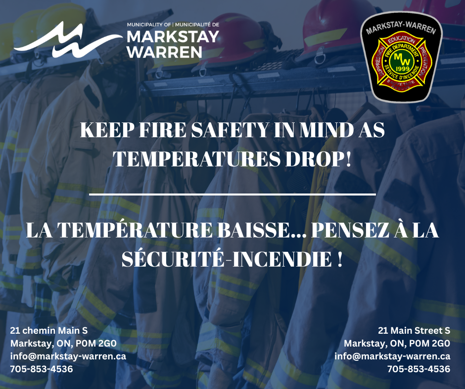 Keep fire safety in mind as temperatures drop!